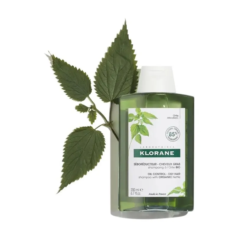 Klorane Ortie Bio Shampooing Séboréducteur Cheveux Gras 200ml