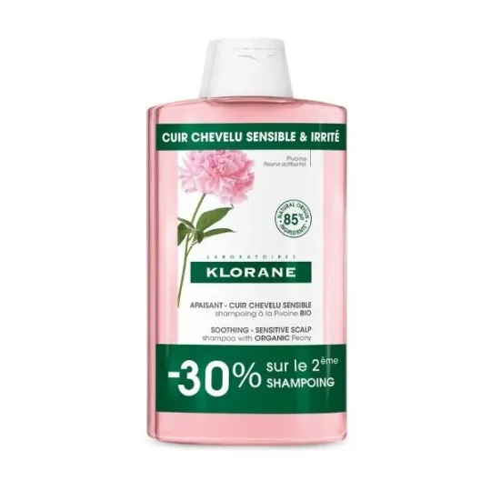 Klorane Pivoine Bio Shampooing Douceur 2x400ml Klorane Pivoine Bio Shampooing Douceur 2x400ml