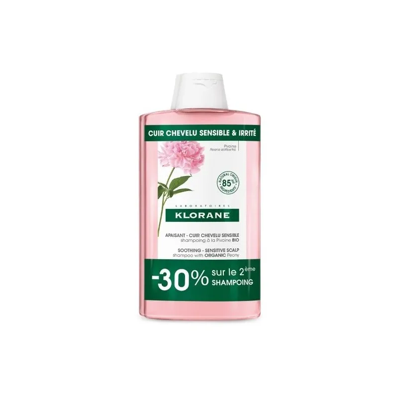 Klorane Pivoine Bio Shampooing Douceur 2x400ml Klorane Pivoine Bio Shampooing Douceur 2x400ml