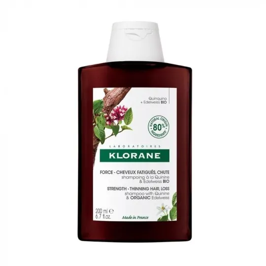 Klorane Quinine & Edelweiss Bio Shampooing Force Cheveux Fatigués Chute 200ml Klorane Quinine & Edelweiss Bio Shampooing Force Cheveux Fatigués Chute 200ml