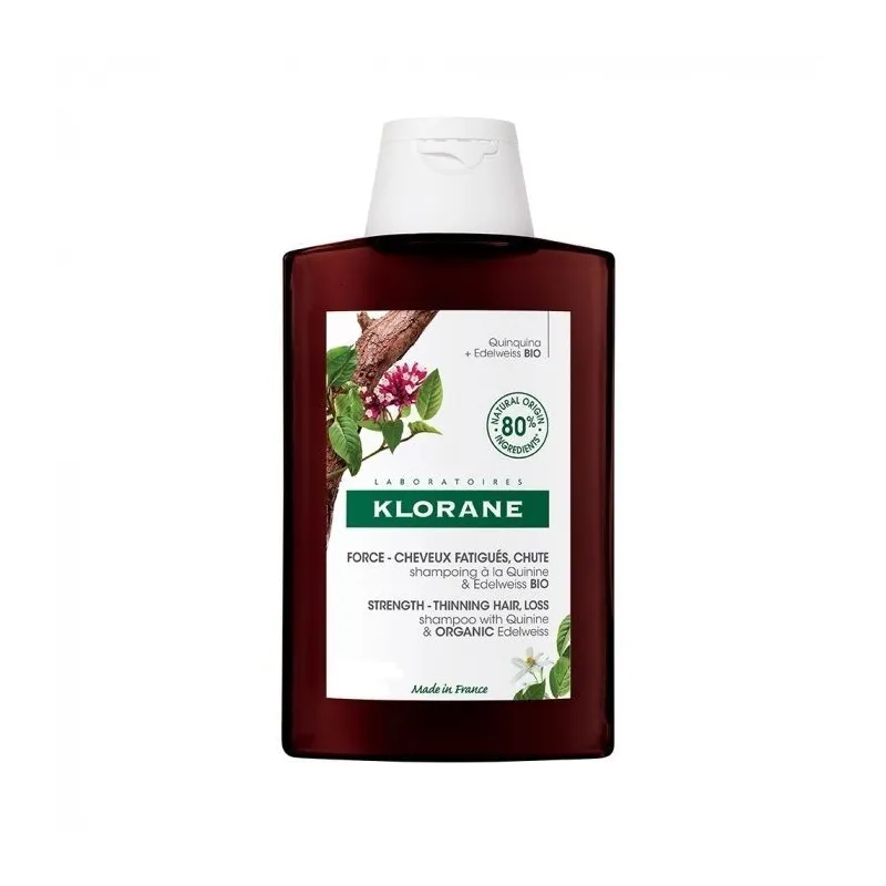 Klorane Quinine & Edelweiss Bio Shampooing Force Cheveux Fatigués Chute 400ml