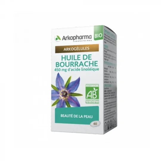Arkogélules Huile de Bourrache Bio 60 Capsules