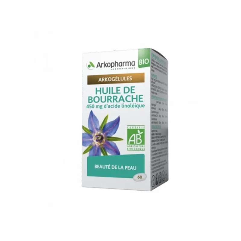 Arkogélules Huile de Bourrache Bio 60 Capsules