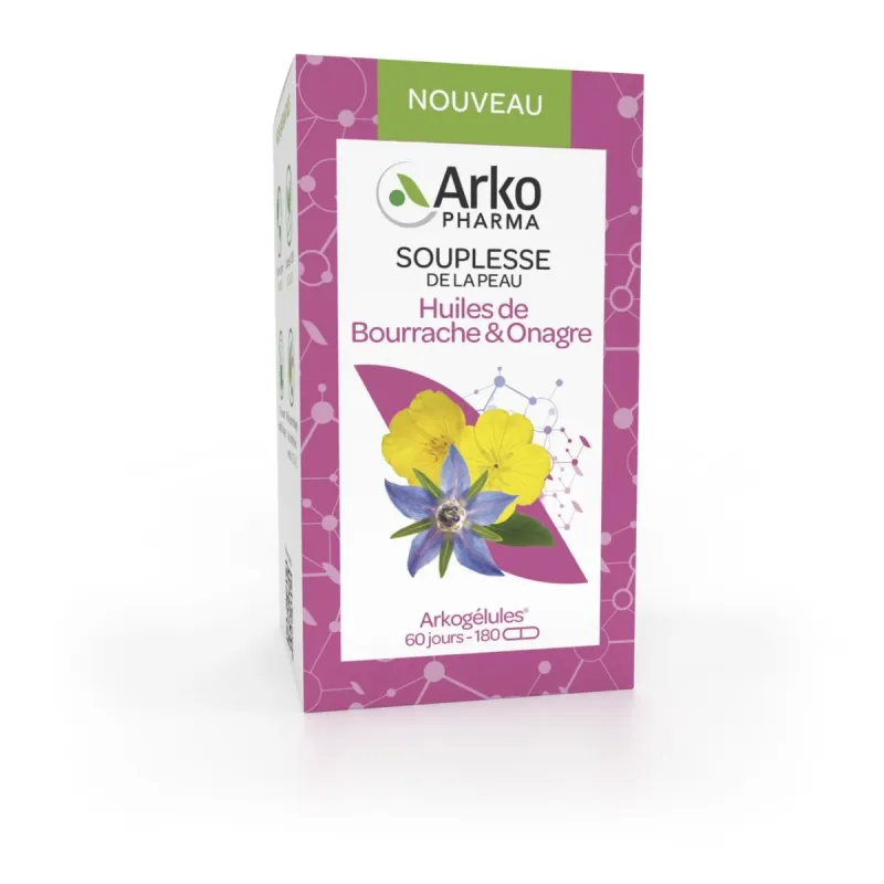 Arkogélules Hules de Bourrache & Onagre 180 Gélules Arkogélules Hules de Bourrache & Onagre 180 Gélules