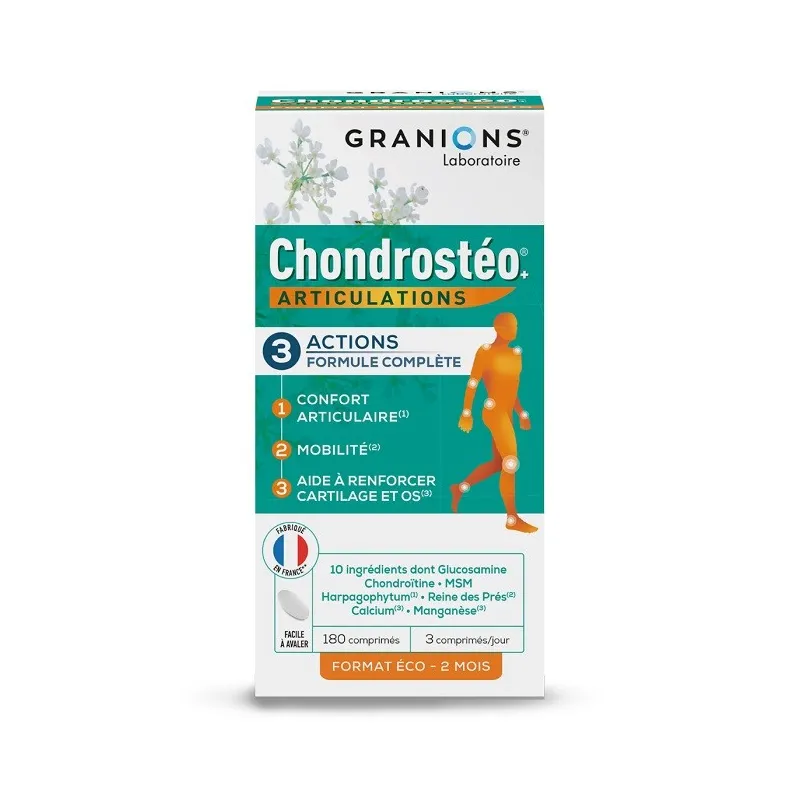 Laboratoire des Granions Chondrostéo+ Articulations 180 comprimés Laboratoire des Granions Chondrostéo+ Articulations 180 comprimés