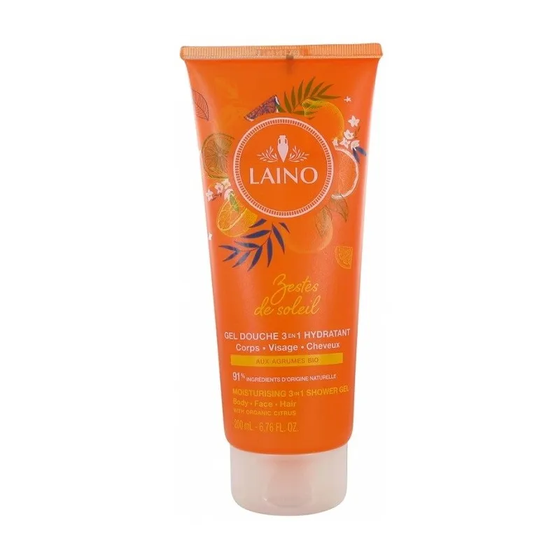 Laino Gel Douche Hydratant Zestes du Soleil 200ml Laino Gel Douche Hydratant Zestes du Soleil 200ml