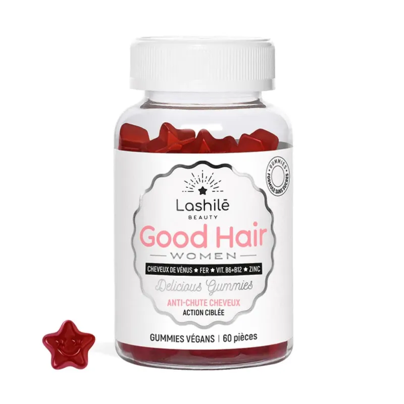 Lashilé Beauty Good Hair Women Anti-Chute 60 Gummies Vegan