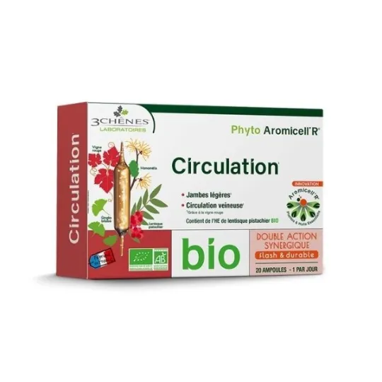 Les 3 Chênes Phyto Aromicell'R Circulation Bio 20 Ampoules Les 3 Chênes Phyto Aromicell'R Circulation Bio 20 Ampoules