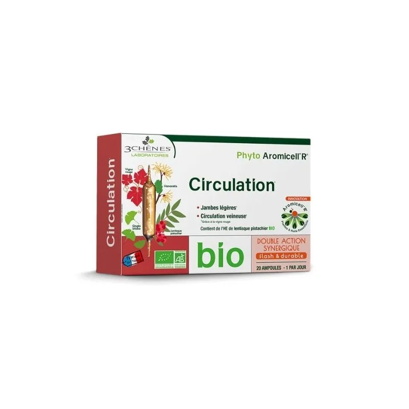 Les 3 Chênes Phyto Aromicell'R Circulation Bio 20 Ampoules Les 3 Chênes Phyto Aromicell'R Circulation Bio 20 Ampoules