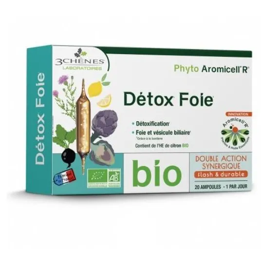 Les 3 Chênes Phyto Aromicell'R Détox Foie Bio 20 Ampoules