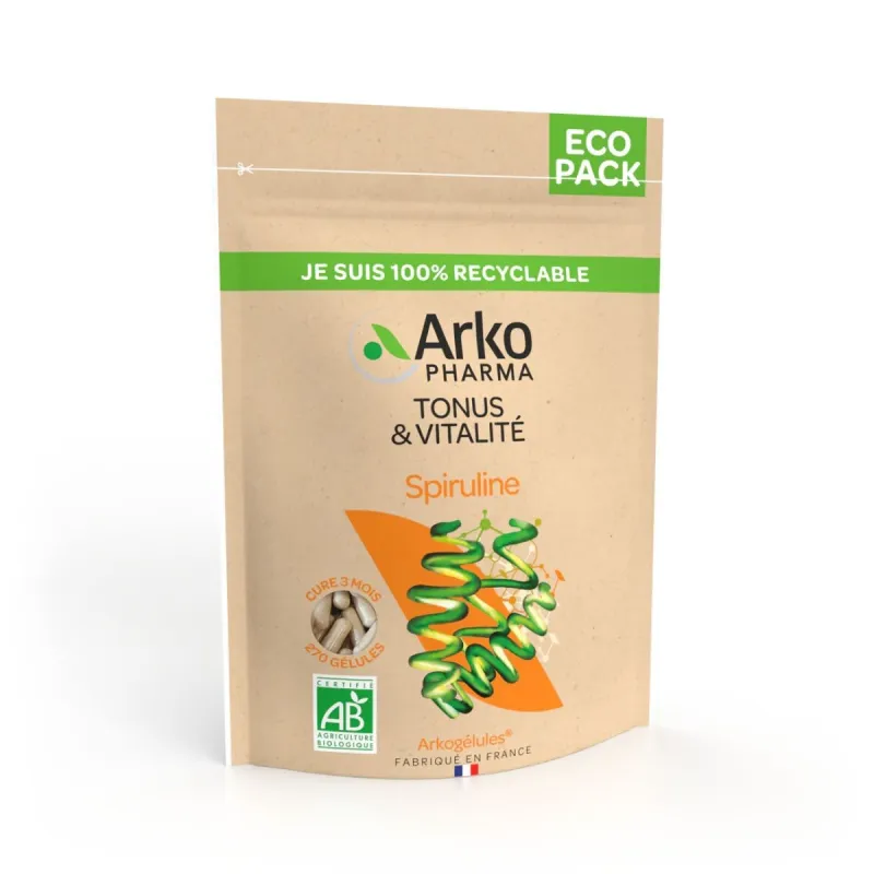 Arkogélules Spiruline Bio 270 Gélules Eco Pack