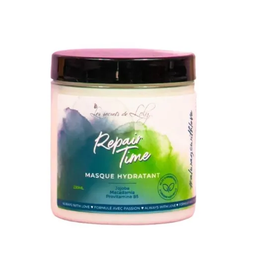 Les Secrets de Loly Repair Time Masque Hydratant Cheveux Vegan 230ml Les Secrets de Loly Repair Time Masque Hydratant Cheveux Vegan 230ml