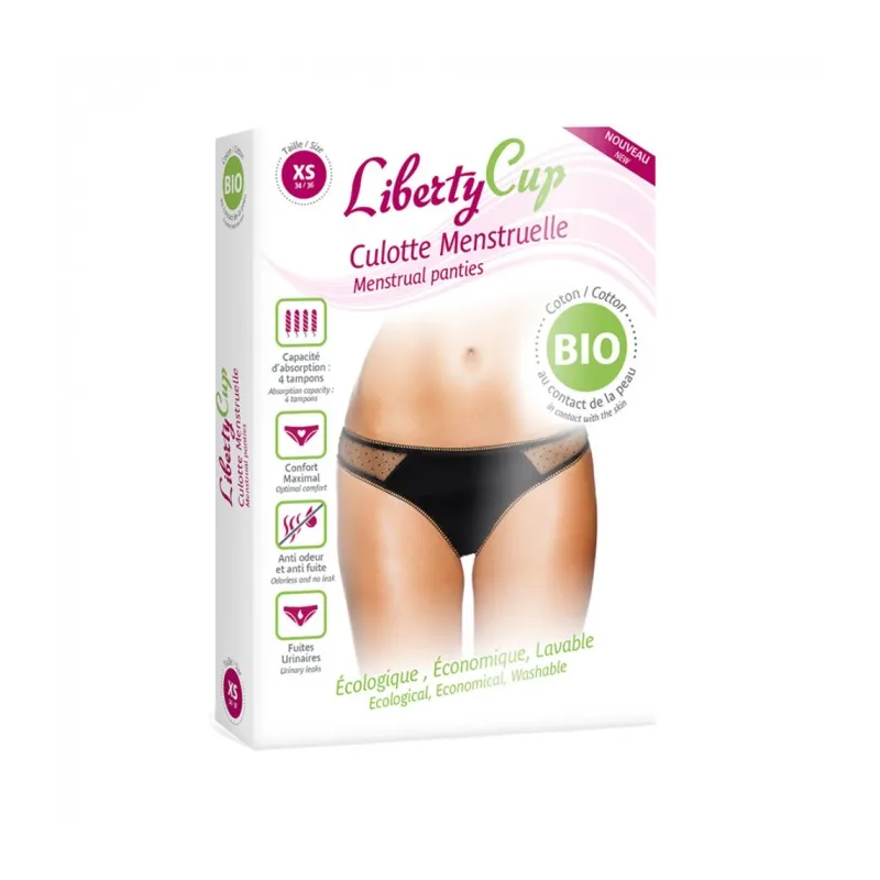 Liberty Cup Culotte Menstruelle Coton Bio Plumetis XS Liberty Cup Culotte Menstruelle Coton Bio Plumetis XS