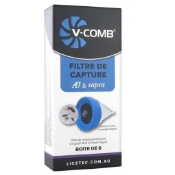 Licetec 6 Filtres de Capture pour Peigne Electrique V-Comb