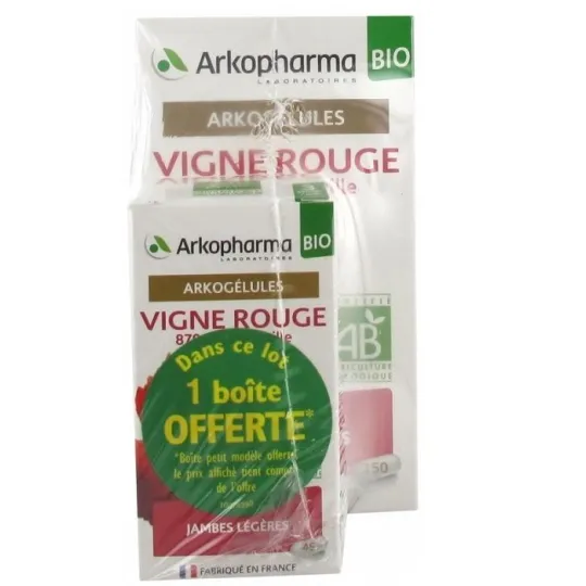 Arkogélules Vigne Rouge Bio 150 gélules+45 OFFERTES Arkogélules Vigne Rouge Bio 150 gélules+45 OFFERTES