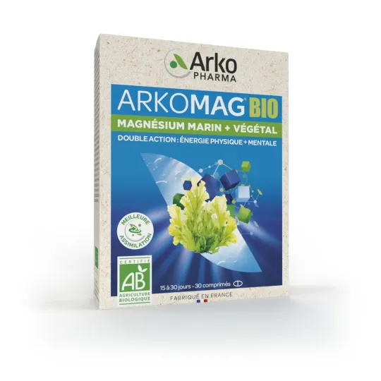 Arkopharma Arkomag Bio Magnésium Marin + Végétal 30 comprimés Arkopharma Arkomag Bio Magnésium Marin + Végétal 30 comprimés