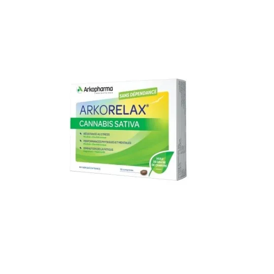 Arkopharma Arkorelax Cannabis Sativa 30 comprimés Arkopharma Arkorelax Cannabis Sativa 30 comprimés