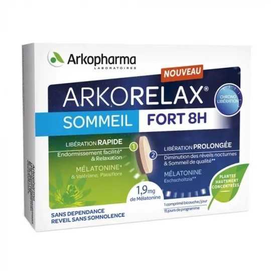 Arkopharma Arkorelax Sommeil Fort 15 comprimés Arkopharma Arkorelax Sommeil Fort 15 comprimés