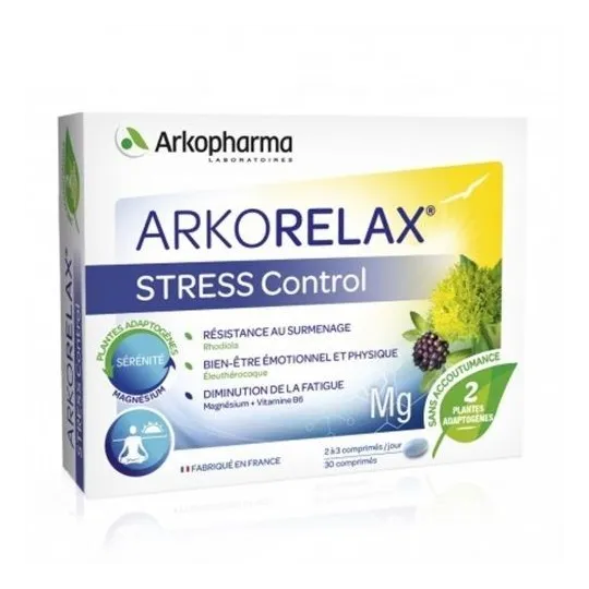 Arkopharma Arkorelax Stress Control 30 comprimés Arkopharma Arkorelax Stress Control 30 comprimés