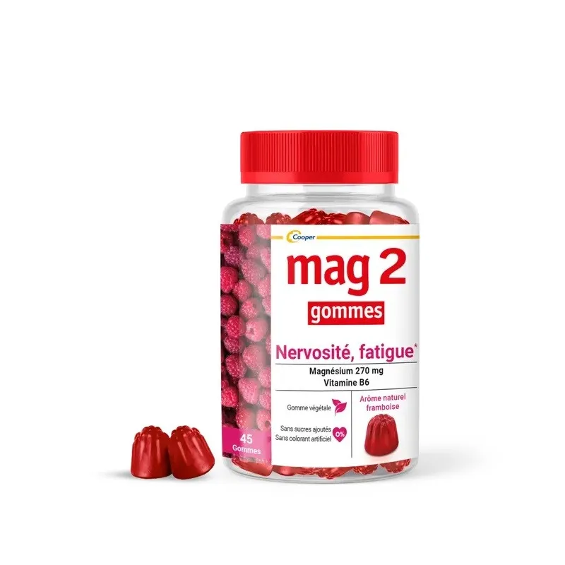 Mag 2 Nervosité Fatigue 45 Gommes Framboise