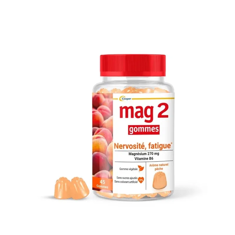 Mag 2 Nervosite Fatigue 45 Gommes Pêche