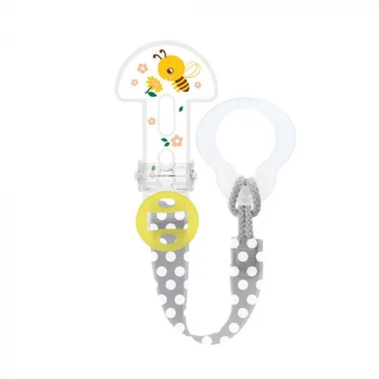MAM Attache-Sucette réglable avec Clip -Abeille MAM Attache-Sucette réglable avec Clip -Abeille