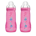 MAM Biberon Easy Active 2ème âge Lot 2x330ml Rose Fushia MAM Biberon Easy Active 2ème âge Lot 2x330ml Rose Fushia