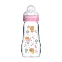 Mam Biberon Verre 2 mois et+ 260ml Rose Mam Biberon Verre 2 mois et+ 260ml Rose