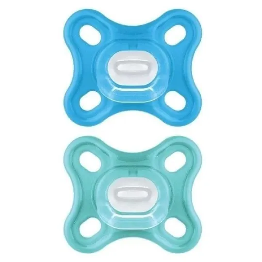 MAM Comfort 2 Sucettes en Silicone 0 Mois et + Bleu