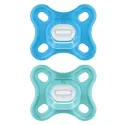 MAM Comfort 2 Sucettes en Silicone 0 Mois et + Bleu