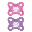 MAM Comfort 2 Sucettes en Silicone 0 Mois et + Rose