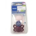 MAM Original 2 Sucettes Anatomique Silicone 2-6 mois Couleur Nature -Rose - Mauve