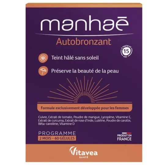 Manhaé Autobronzant 60 gélules Manhaé Autobronzant 60 gélules