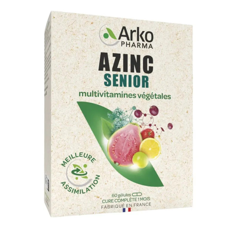 Arkopharma Azinc Sénior Multivitamines Végétales 60 Gélules Arkopharma Azinc Sénior Multivitamines Végétales 60 Gélules