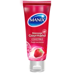 Manix Gel de Massage Gourmand Fraise Onctueuse 200ml