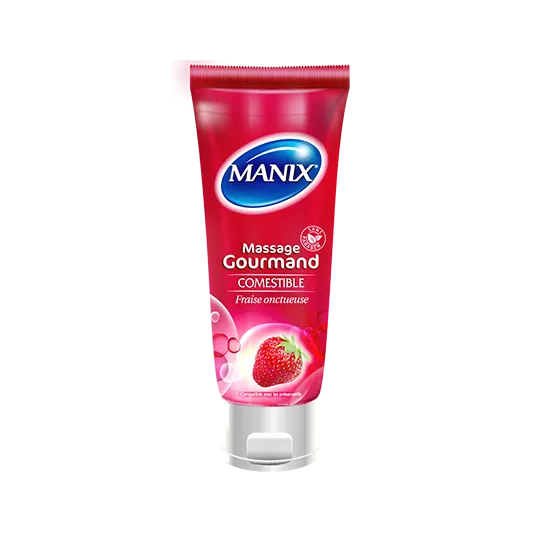 Manix Gel de Massage Gourmand Fraise Onctueuse 200ml Manix Gel de Massage Gourmand Fraise Onctueuse 200ml