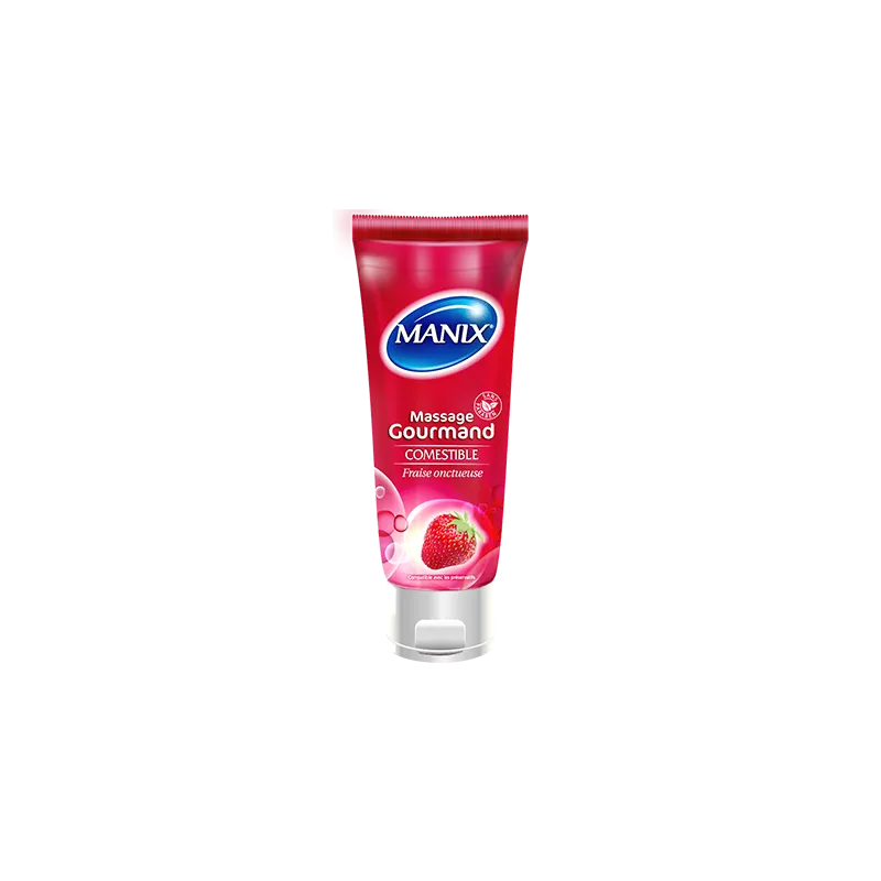 Manix Gel de Massage Gourmand Fraise Onctueuse 200ml Manix Gel de Massage Gourmand Fraise Onctueuse 200ml