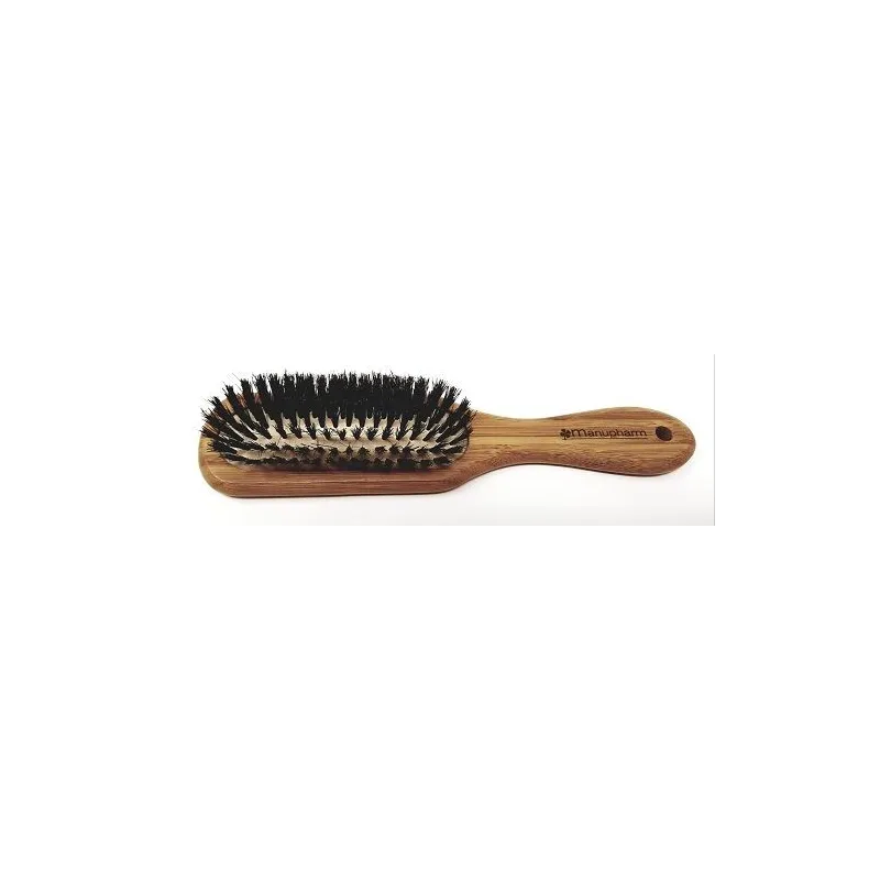 Manupharm Brosse Plate Bambou et Poils de Sanglier Manupharm Brosse Plate Bambou et Poils de Sanglier
