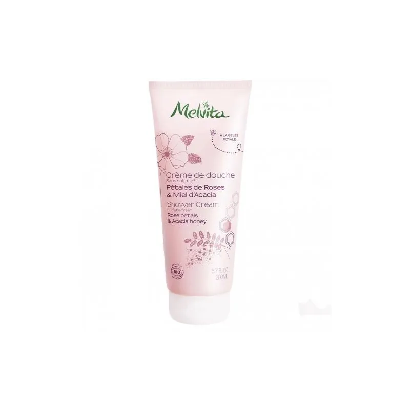 Melvita Crème de douche Rose et Miel d'acacias 200ml Melvita Crème de douche Rose et Miel d'acacias 200ml