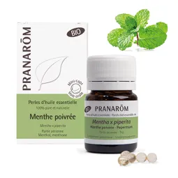 Menthe Poivrée Bio x60 Perles d'Huile Essentielle Pranarôm