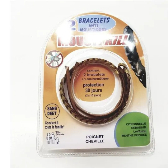 Mousti'Kill 2 Bracelets Anti-moustiques -Doré Mousti'Kill 2 Bracelets Anti-moustiques -Doré