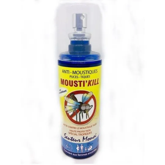 Mousti'Kill Spray Anti Moustiques Senteur Monoï 100ml Mousti'Kill Spray Anti Moustiques Senteur Monoï 100ml