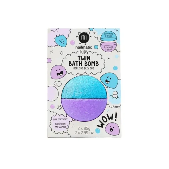 Nailmatic Kids Boule De Bain Duo Twin Bleue et Mauve 2x85gr Nailmatic Kids Boule De Bain Duo Twin Bleue et Mauve 2x85gr