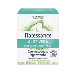 Natessance Aloe Vera Crème Soyeuse Hydratante 50ml