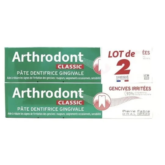 Arthrodont Classic Pâte Dentifrice Gingivale Gencives Irritées 2X75ml Arthrodont Classic Pâte Dentifrice Gingivale Gencives Irritées 2X75ml