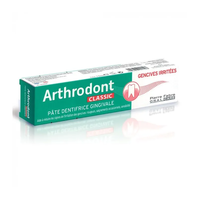 Arthrodont Classic Pâte Dentifrice Gingivale Gencives Irritées 75ml Arthrodont Classic Pâte Dentifrice Gingivale Gencives Irritées 75ml