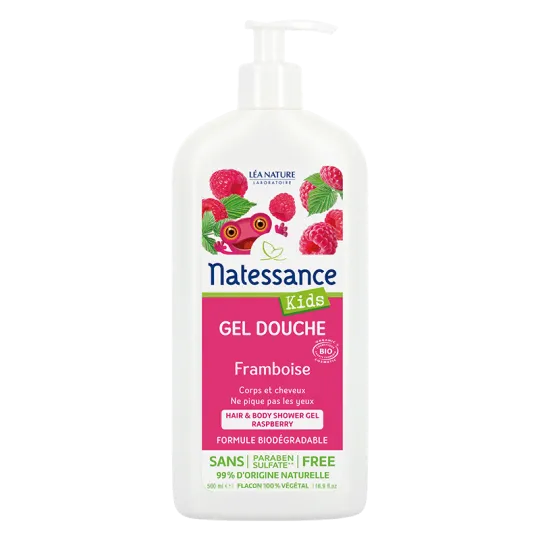 Natessance Bio Kids Shampooing Douche Framboise 500ml Natessance Bio Kids Shampooing Douche Framboise 500ml