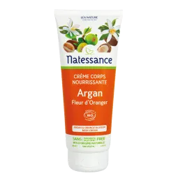 Natessance Crème Corps Nourrissante Argan - Fleur d'Oranger 200ml