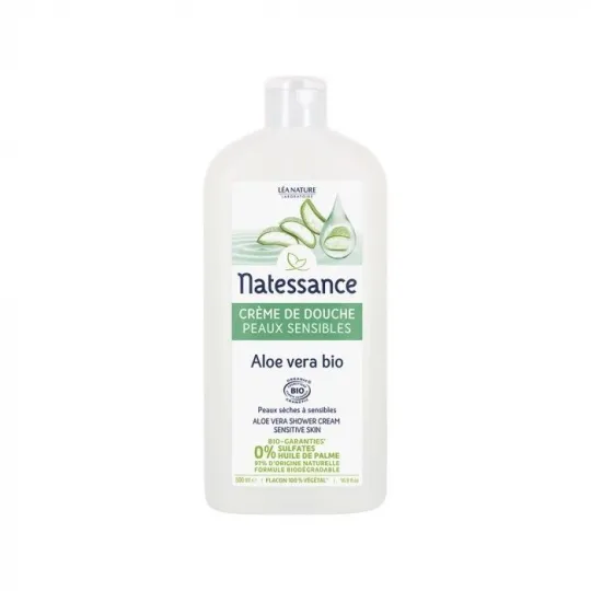 Natessance Crème Douche Peaux Sensibles Aloe Vera Bio 500ml