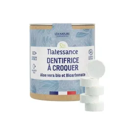 Natessance Dentifrice à Croquer Aloe Bicarbonate Effet Blancheur 52g